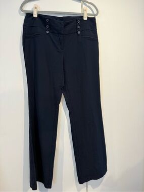 Joe B Dark Navy Pants with Double Button Waist